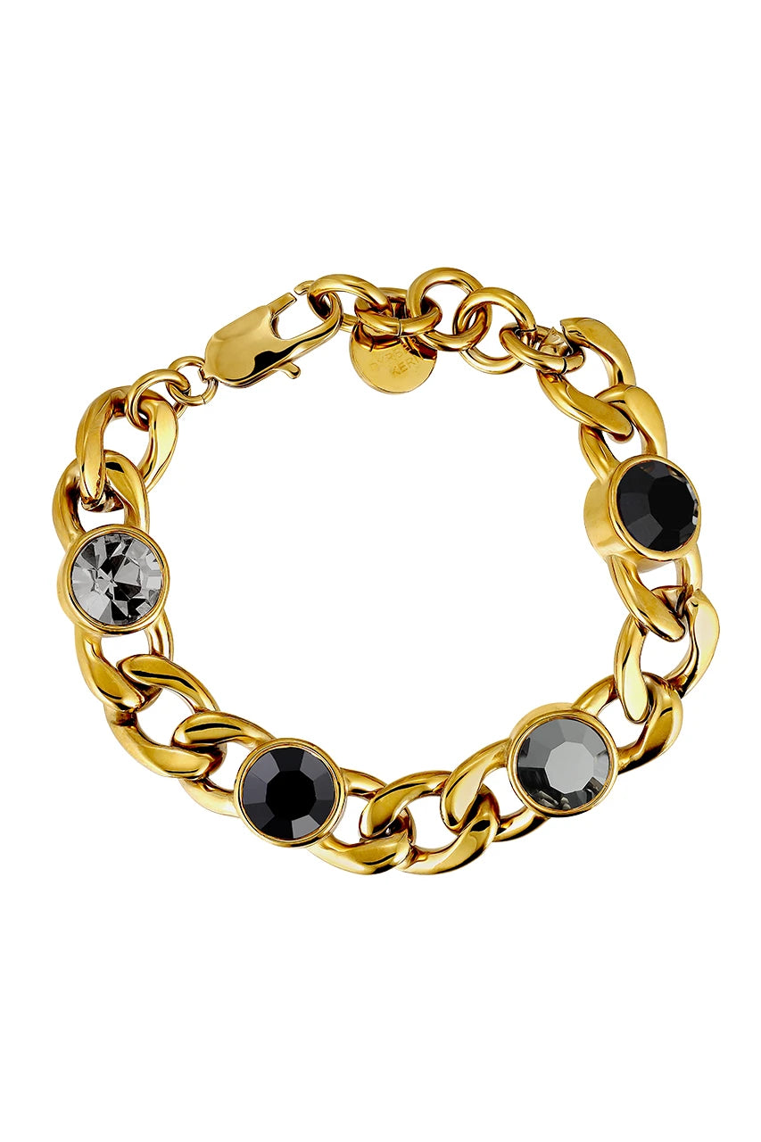 Dyrberg Kern Bracelet - Ariana Black/Gold