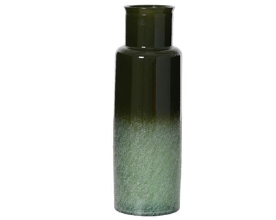Recycled Glass Vase - Green Silk Finish **CLICK & COLLECT ONLY**