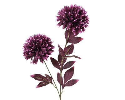 Christmas Floristry Stem - Red/Purple Chrysanthemum