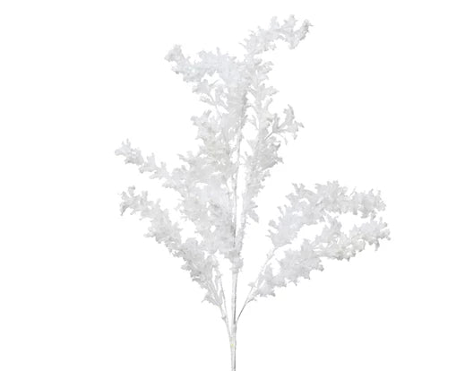 Christmas Floristry Stem - White Leaf Spray