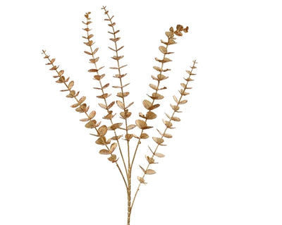 Christmas Floristry Stem- Gold Eucalypthus Spray