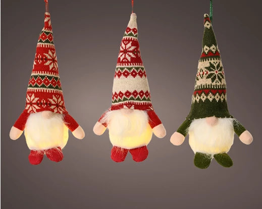 Christmas LED Collection - Gnome Hanging Decorations