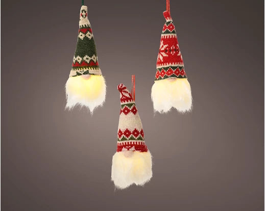 Christmas LED Collection - Gnome Hanging Decorations