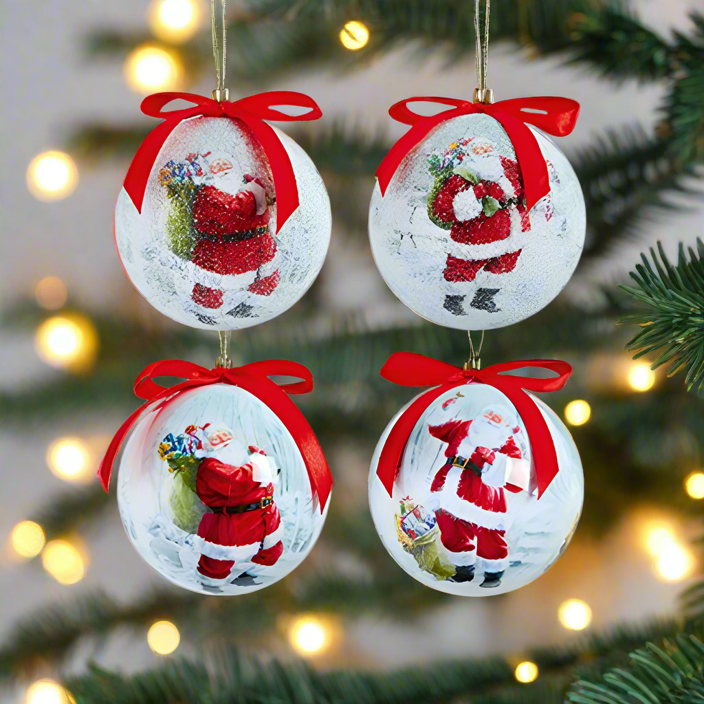 Christmas Tree Hanging Decoration - Decoupage Baubles