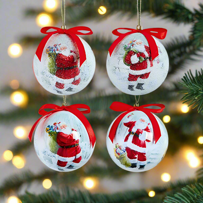 Christmas Tree Hanging Decoration - Decoupage Baubles