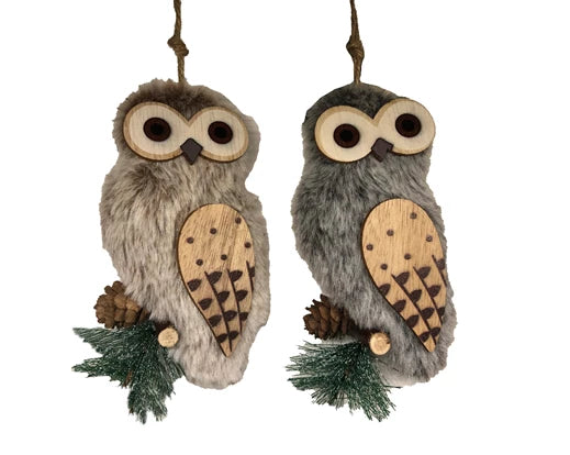 Fluffy Owl Hanging Decoration