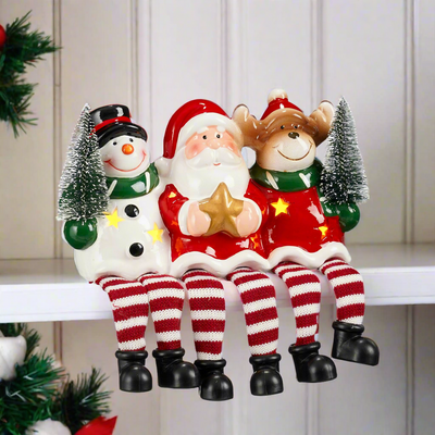 Christmas LED Collection - Santa Claus, Reindeer & Snowman Shelf Sitter