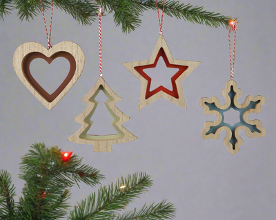 Christmas Tree Hanging Decoration - Heart/Christmas Tree/Star/Snowflake