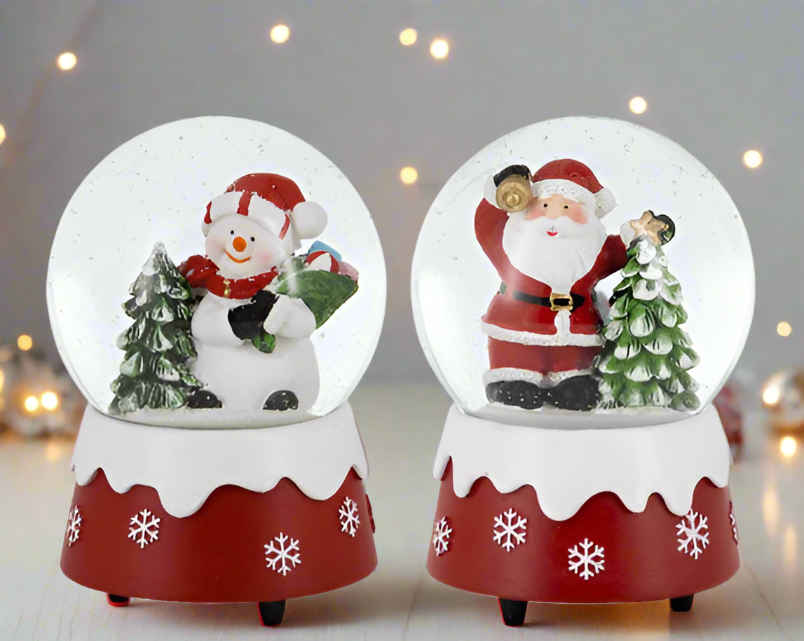 Christmas Snowglobe Collection - Santa/Snowman