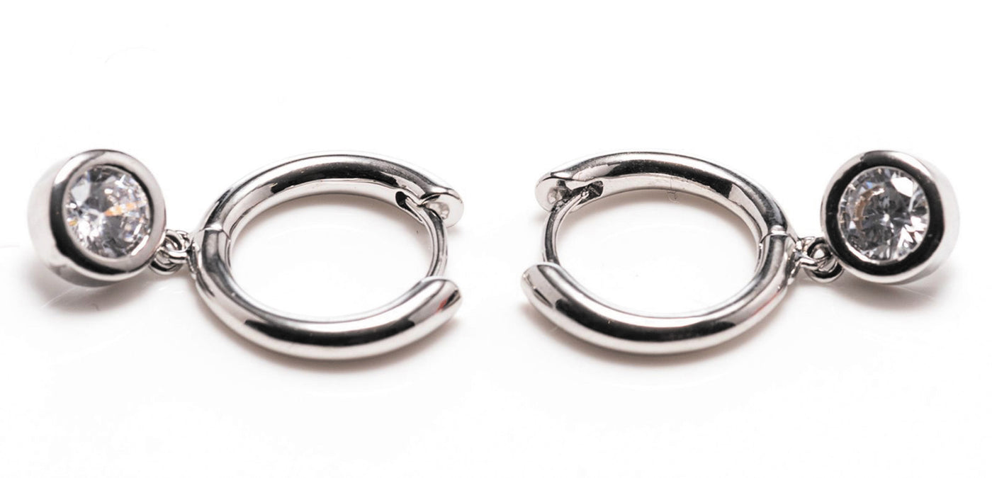 Newgrange Earrings - Round Diamond Hoops