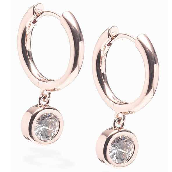 Newgrange Earrings - Round Diamond Hoops