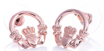 Newgrange Earring - Claddagh Silver/ Rose Gold