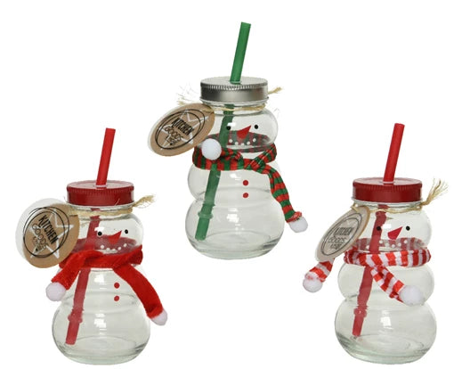 Christmas Tableware - Snowman Drinking Jar