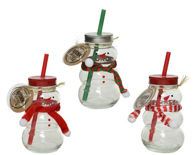 Christmas Tableware - Snowman Drinking Jar