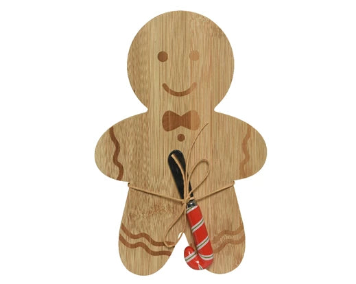 Christmas Cheese Board - Bamboo Nutcracker/Gingerbread