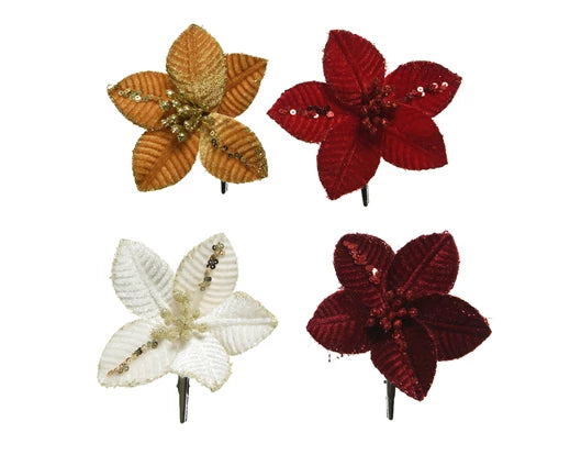 Christmas Floristry Pick - Poinsettia