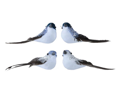 Christmas Tree Hanging Decoration - Bird Blue Glitter