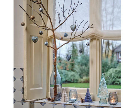 Recycled Frosted Glass Tree Decoration