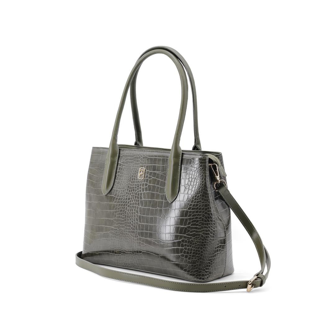 Tipperary Crystal Bag - Peillon Shoulder Bag - Olive