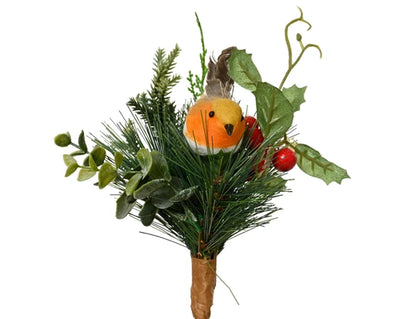 Christmas Floristry Pick - Robin