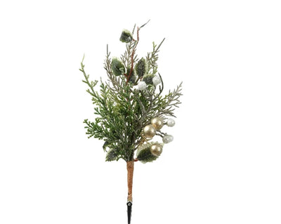 Christmas Floristry Pick - Champagne Leaves