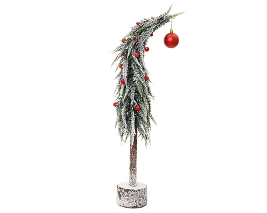 Christmas Ornament - Snowy Red Baubles Tablepiece Collection