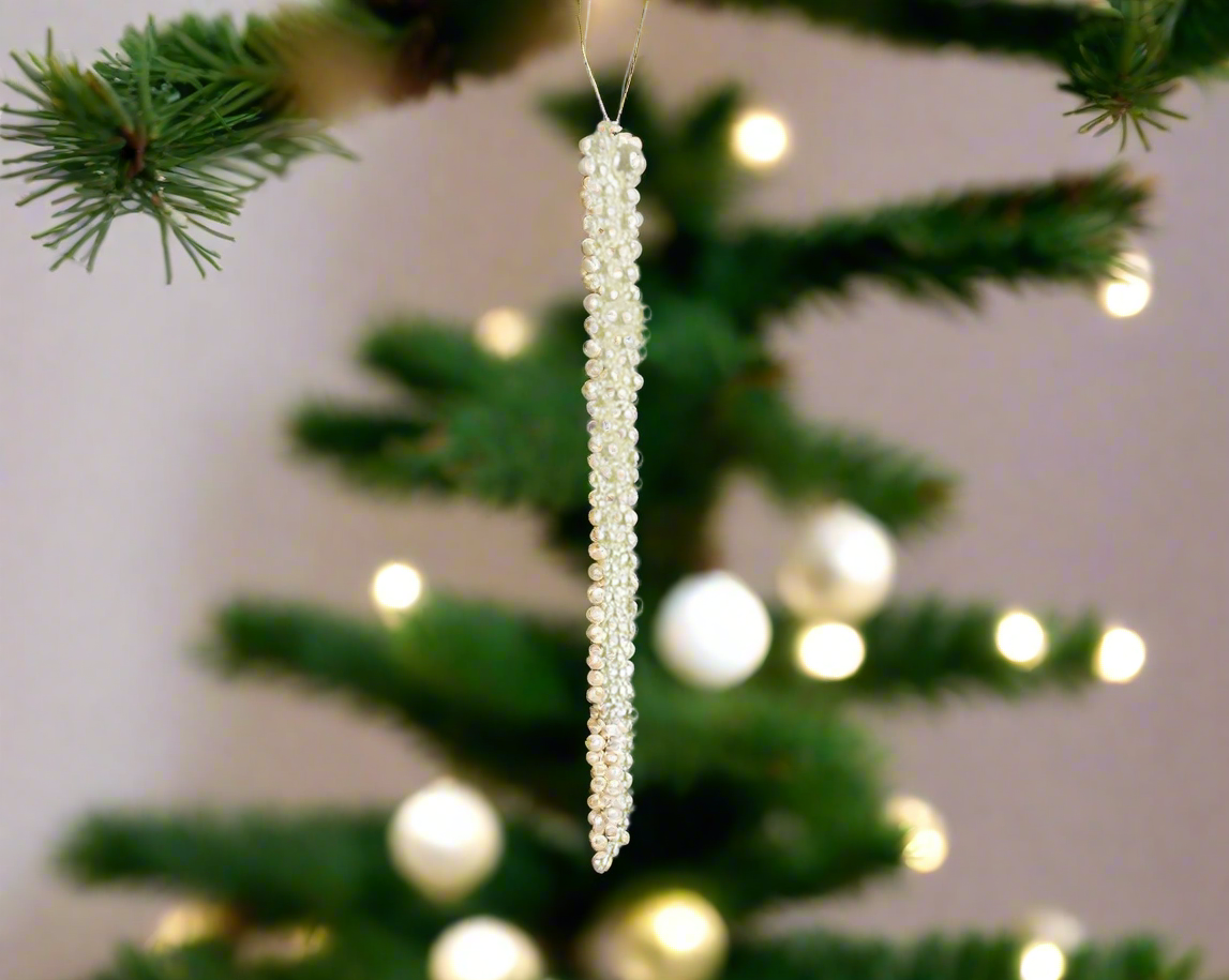 Christmas Tree Hanging Decoration - Pearl Droplet