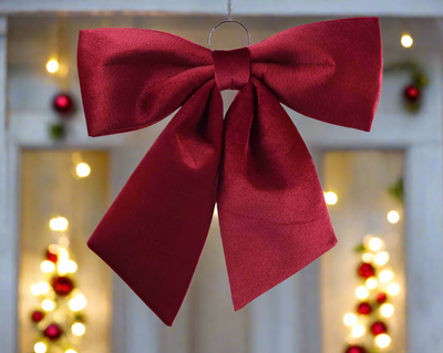 Christmas Bow- Wine/Green/Navy Velvet
