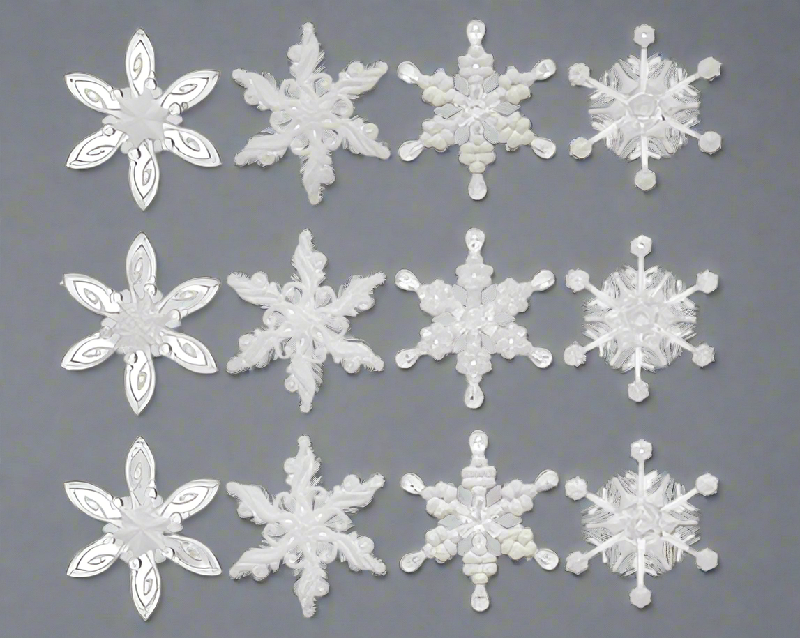 Winter White Glitter Snowflake Decoration