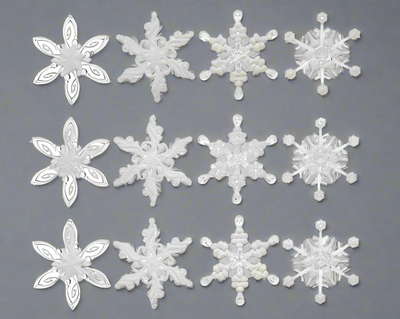 Winter White Glitter Snowflake Decoration