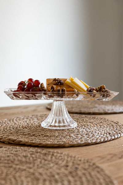 Killarney Crystal Muckross Collection - Footed Plate Round & Rectangular/Tray