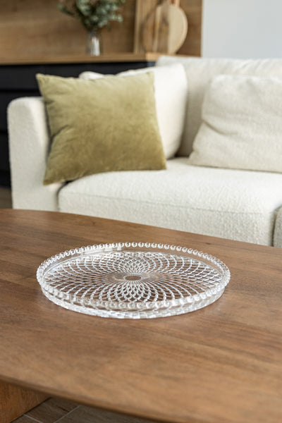 Killarney Crystal Muckross Collection - Footed Plate Round & Rectangular/Tray