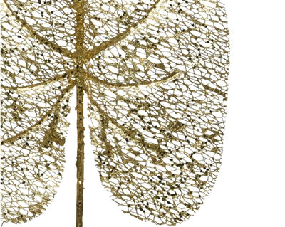 Christmas Floristry Stem - Gold Lily Leaf