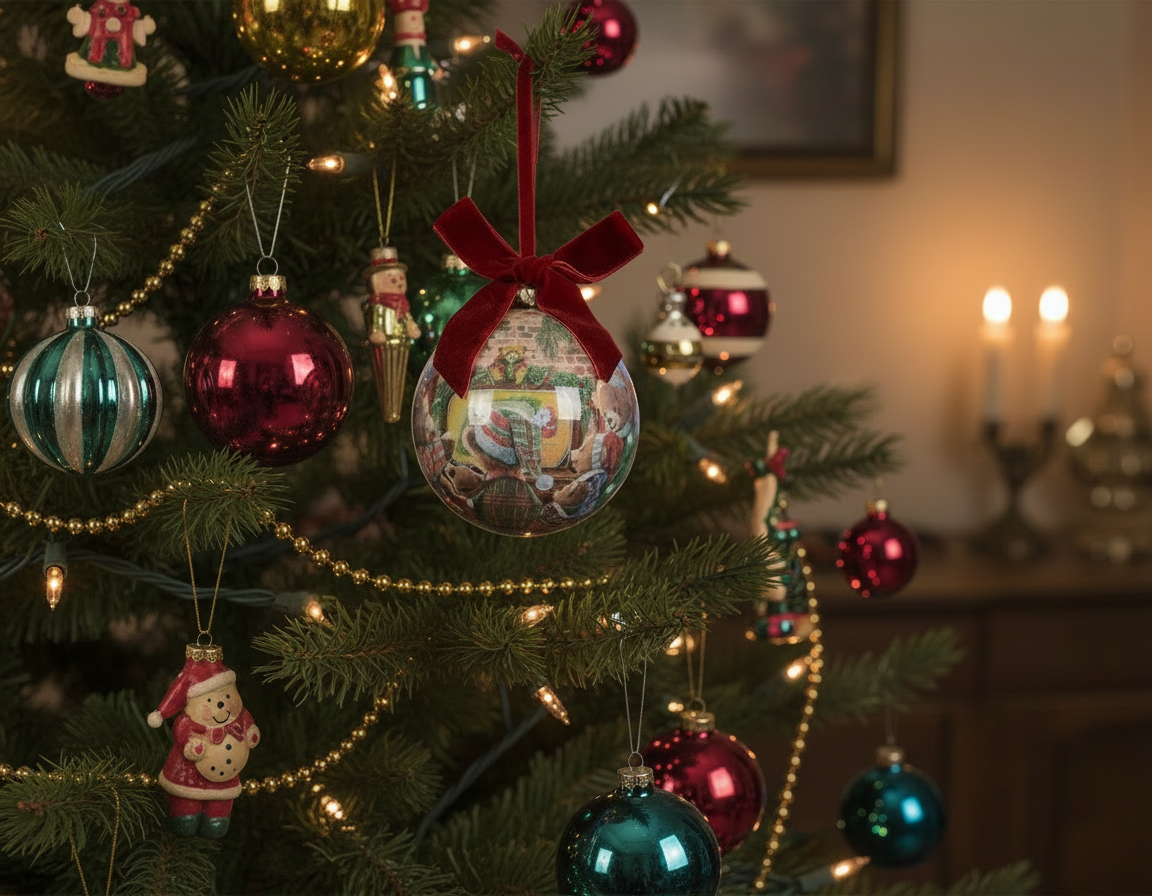 Christmas Tree Hanging Decoration - Christmas Bear Bauble in Gift Box