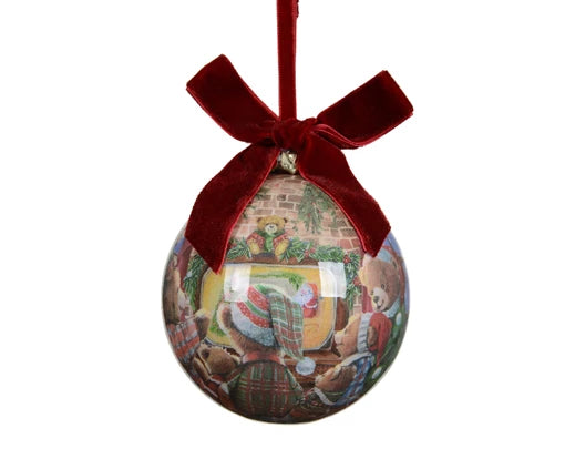 Christmas Tree Hanging Decoration - Christmas Bear Bauble in Gift Box