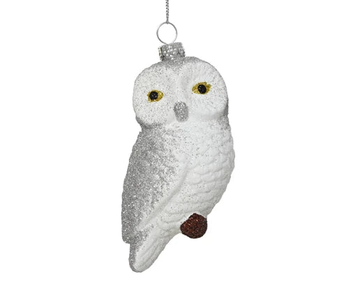 Christmas Tree Hanging Decoration - Glitter Owl
