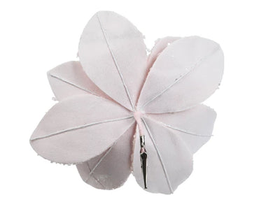 Christmas Floristry Pick - Pink/White/Sage Green Faux Fur Poinsettia