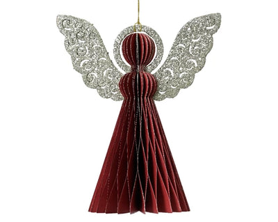 Paper Angel Figure with Champagne Wings