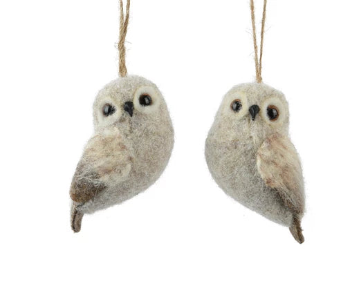 Christmas Tree Hanging Decoration - Wool Owl