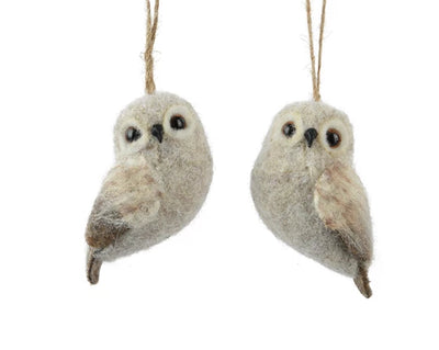 Christmas Tree Hanging Decoration - Wool Owl