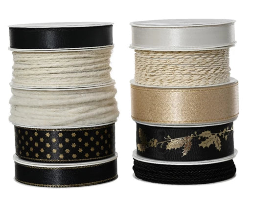 Christmas Ribbon - Black & Gold Collection