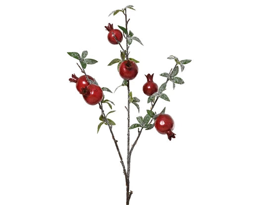 Floristry Stem- Red Pomegranate Berry Spray