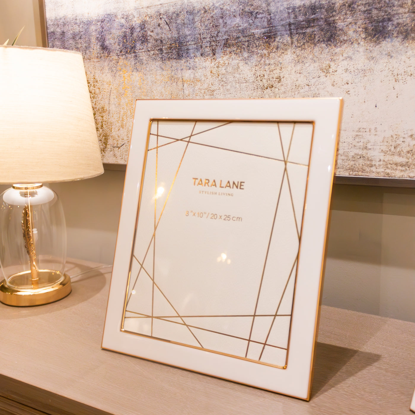 Tara Lane Photo Frame Collection - Ella White/Gold