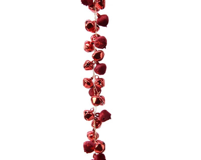 Christmas Garland - Red Iron Flock Bell