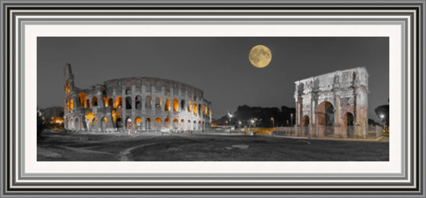 Framed Art on Glass - Colosseum at Night **CLICK & COLLECT ONLY**