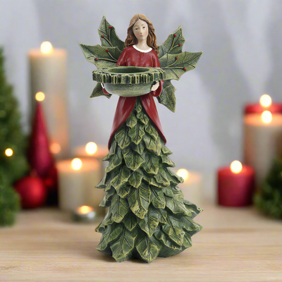 Christmas Figurine - Secret Christmas Angel Tealight Holder
