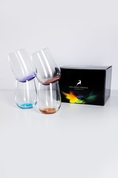 Killarney Crystal Jewel Stemless Wine Glass - Set of 4 PQ8