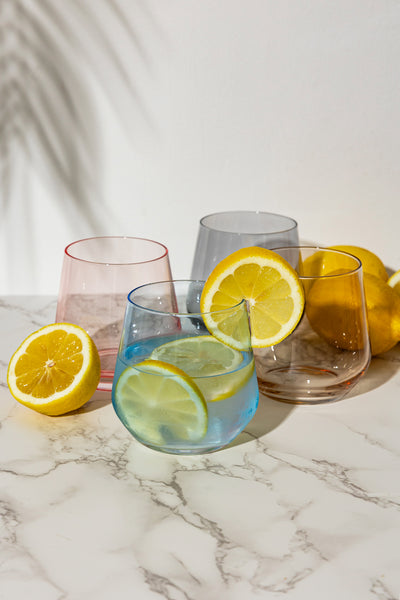 Killarney Crystal Jewel Glassware Collection -  Wine, Tumbler, Hi-Ball & Barrel Tumbler