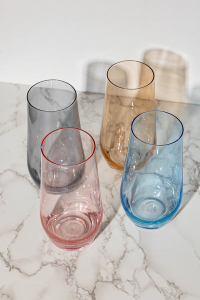 Killarney Crystal Jewel Glassware Collection -  Wine, Tumbler, Hi-Ball & Barrel Tumbler