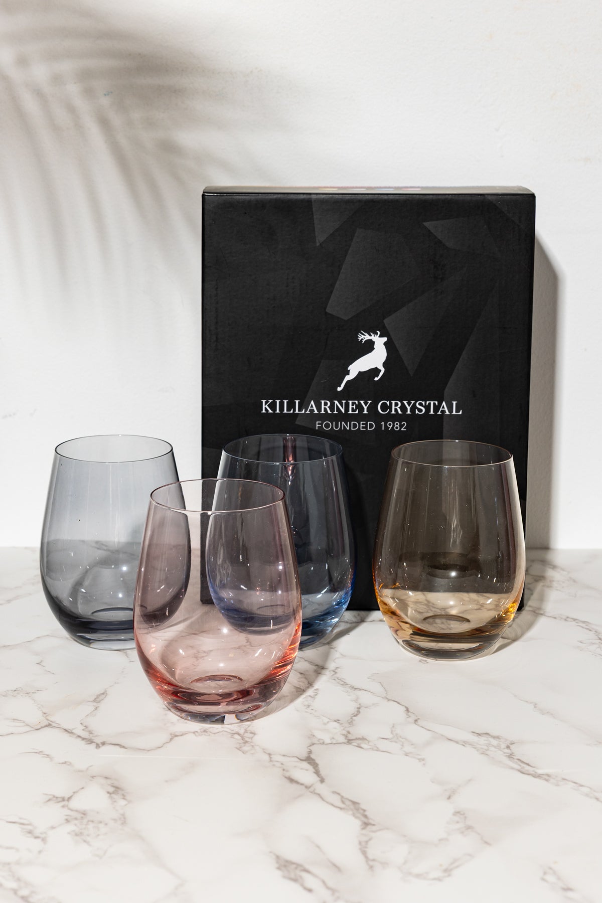 Killarney Crystal Jewel Glassware Collection -  Wine, Tumbler, Hi-Ball & Barrel Tumbler